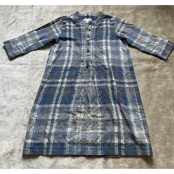 Burberry Girls' Check Print Light Blue Tunic Shirt Dress Size 16Y/140 Cm - Picture 2 of 12
